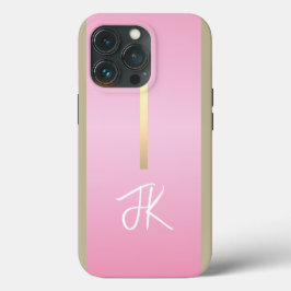 Elegantes rosa Goldmetall mit Monogramm Case-Mate iPhone Hülle