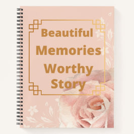 Elegantes rosa Goldtagebuch Notizbuch