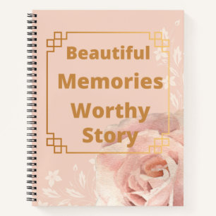 Elegantes rosa Goldtagebuch Notizbuch