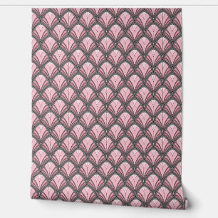 Elegantes Rosa-Grau Art Deco Peel and Stick Tapete
