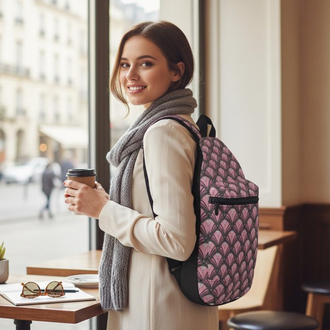 Elegantes rosa Grau Vintages Muster Crossbody Bag (Von Creator hochgeladen)