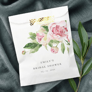 Elegantes rosa grünes Brautparty Geschenktütchen
