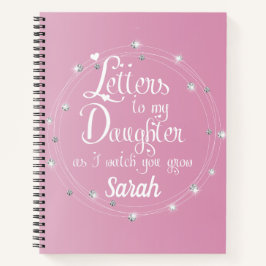 Elegantes, rosa, helles Letters Design Notizbuch