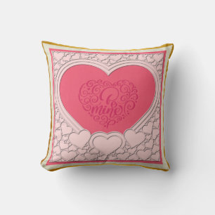 Elegantes rosa Herz Happy Valentine's Day Stilvoll Kissen