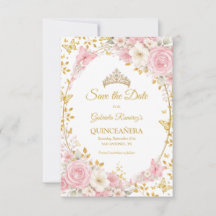 Elegantes Rosa-Hochzeitskleid Quinceañera Goldener