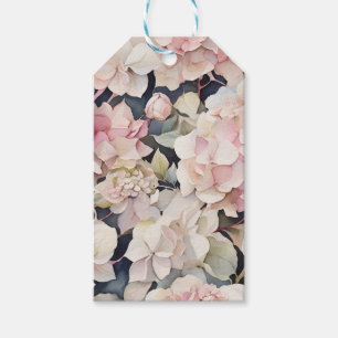 Elegantes, rosa Hydrangeas in Aquarellfarben Geschenkanhänger