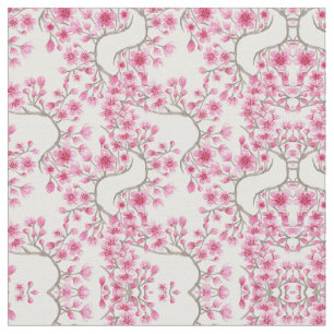 Elegantes rosa Kirschblossom Wasserfarben Stoff