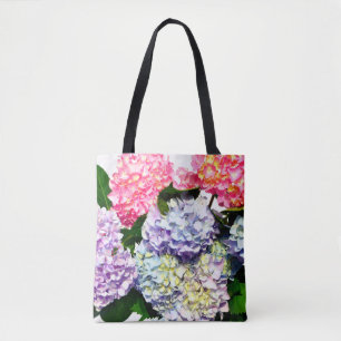 Elegantes, rosa, lila bläuliches Blumenstrauß Hydr Tasche