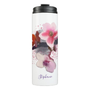 Elegantes rosa Lila Kirschblossom Thermosbecher