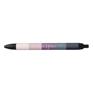 Elegantes rosa Lila Monogramm Kugelschreiber