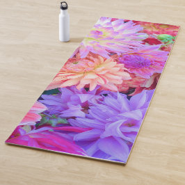 Elegantes Rosa Lila Orange Blume Bouquet | Yogamatte