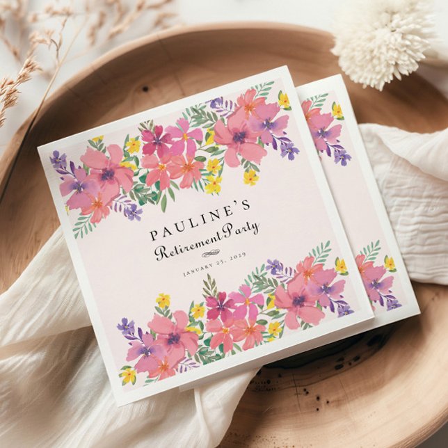 Elegantes rosa Lila Party für die Blumenruhestätte Serviette (Von Creator hochgeladen)