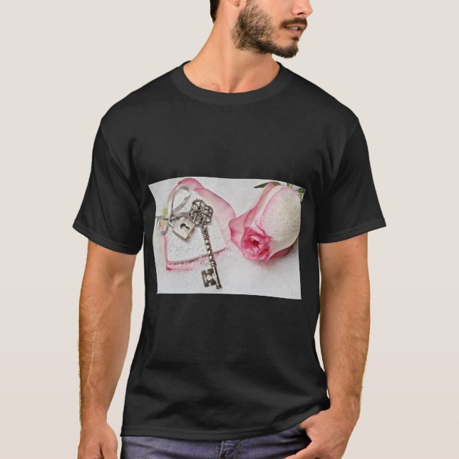 Elegantes Rosa Logo T-Shirt (Vorderseite)