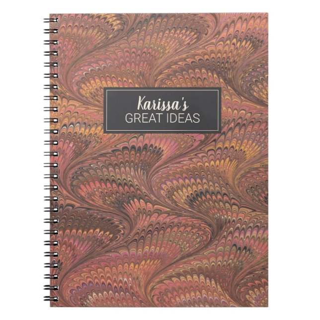 Elegantes rosa MarmorNotebook Notizblock (Vorderseite)