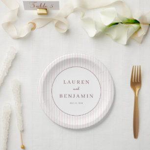 Elegantes Rosa-Minimalist Pappteller