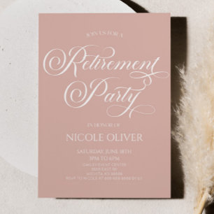 Elegantes, rosa Minimalistisches Party für die Alt Einladung
