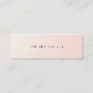 Elegantes Rosa Minimalistisches Schlichtes Trendy  Mini Visitenkarte