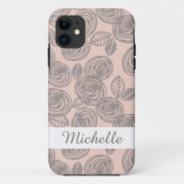 Elegantes Rosa Mit Monogramm Case-Mate iPhone Hülle