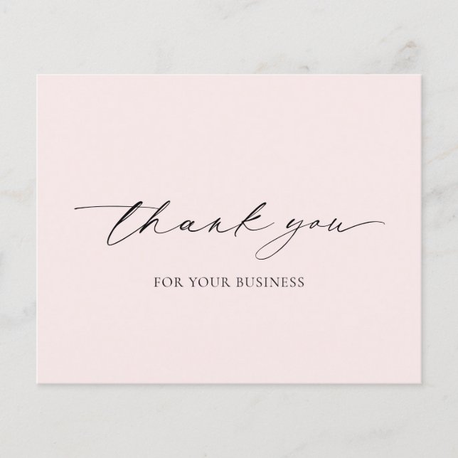 Elegantes rosa Modernes Budget Business dank Karte (Vorderseite)