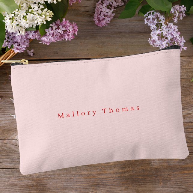 Elegantes Rosa Modernes Minimalistisch Zubehörtasche (Von Creator hochgeladen)