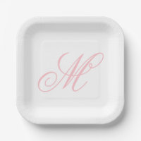 Elegantes rosa Monogramm Anfangsbuchstabe