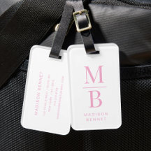 Elegantes rosa Monogramm