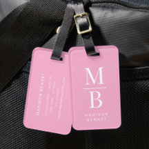 Elegantes rosa Monogramm