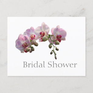 Elegantes rosa Orchid-Blume Brautparty Postkarte