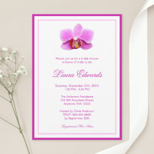 Elegantes rosa Orchid-Brautparty Einladung