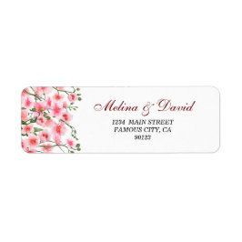 Elegantes Rosa Orchid Florals Adressenlabel
