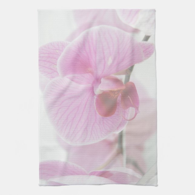 Elegantes rosa Orchid-Foto Geschirrtuch (Vertikal)