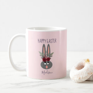 Elegantes Rosa Ostern Personalisiert Kaffeetasse