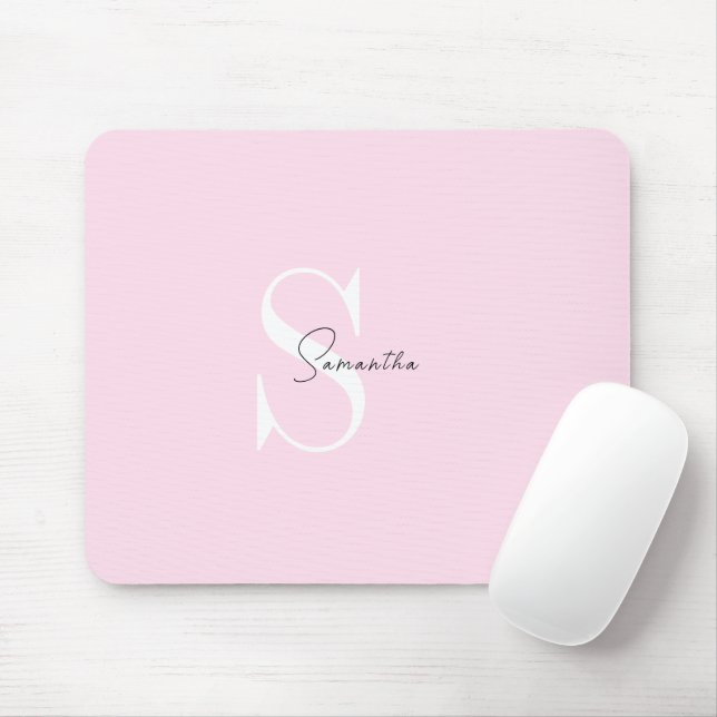 Elegantes rosa Pastel Personalisiert Mousepad (Mit Mouse)