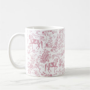 Elegantes Rosa Reittier Kaffeetasse