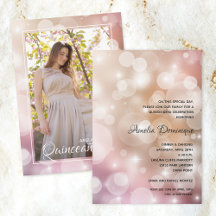 Elegantes Rosa Rosa Quinceñera Foto