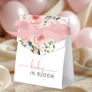 Elegantes Rosa Rose Baby in Blütendusche Geschenkschachtel