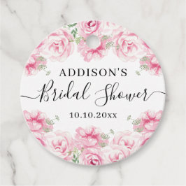 Elegantes rosa Rose Brautparty Geschenkanhänger
