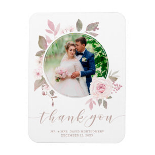 Elegantes rosa Rose Foto Blumenzwiebeln Magnet