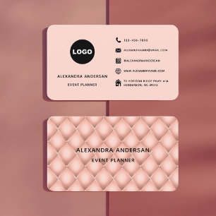 Elegantes, rosa Rose Gold Cube Muster Visitenkarte
