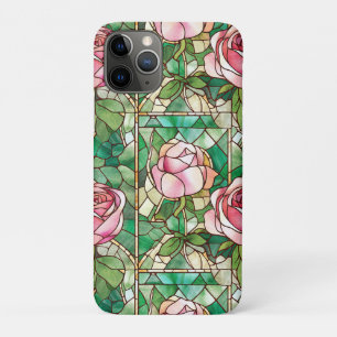 Elegantes rosa Rose Imitat gestanztes Glasmuster Case-Mate iPhone Hülle