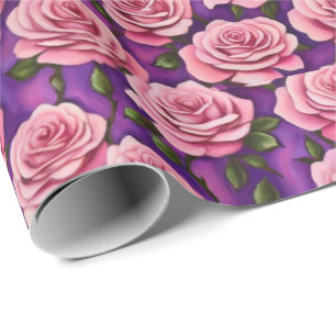 Elegantes rosa Rose Lila Hintergrundpapier Geschenkpapier
