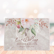 Elegantes rosa Rose Peony Floral Wedding Geschenk