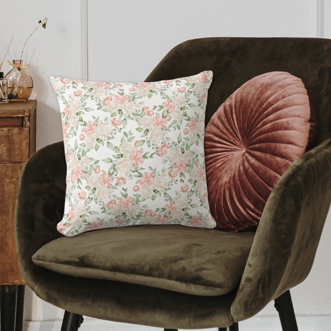 Elegantes rosa Rose Romantisches Blumenkissen Kissen (Elegant Pink Rose Romantic Floral Throw Pillow
)
