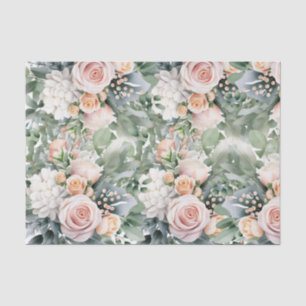 Elegantes rosa Roses Blumenpapier Seidenpapier