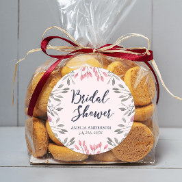 Elegantes rosa Roses Brautparty Runder Aufkleber