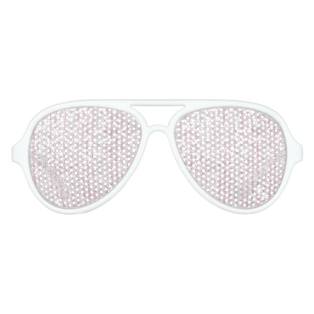 Elegantes, rosa, schick-weißes Imitat Glitzer Stre Sonnenbrille (Vorderseite)
