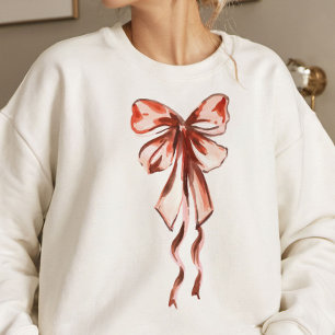 Elegantes rosa Schleifen Coquette feminin Sweatshirt