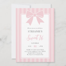 Elegantes rosa Schleifen Mädchen Sweet 16 Geburtst