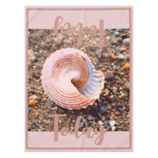 Elegantes Rosa Seashell Custom Tischdecke (Vorderseite)