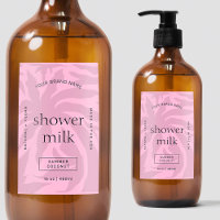 Elegantes, rosa Shampoo-Seife Wasserdichtes Etiket